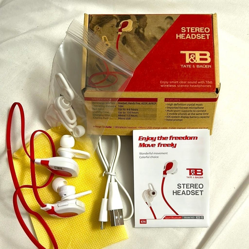 T&B Tate & Baker Stereo Headset NIOB
